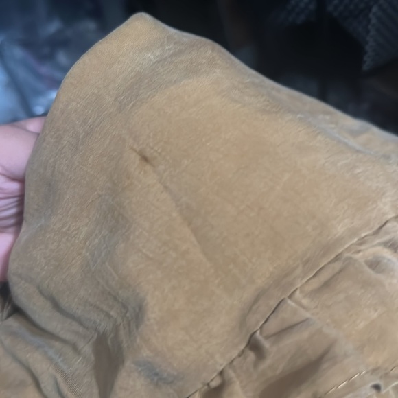 Zara Women’s Ruffle Sleeve Tie Waist Mini Dress in Camel Tan Sz Small - Picture 16 of 16